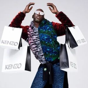 Kenzo x H&M SS16 Full Zip Fur Tiger Fleece Hooded Jacket Sz M